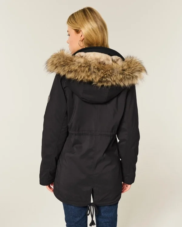 Faux Fur-Lined Parka Faux Fur-Lined Parka