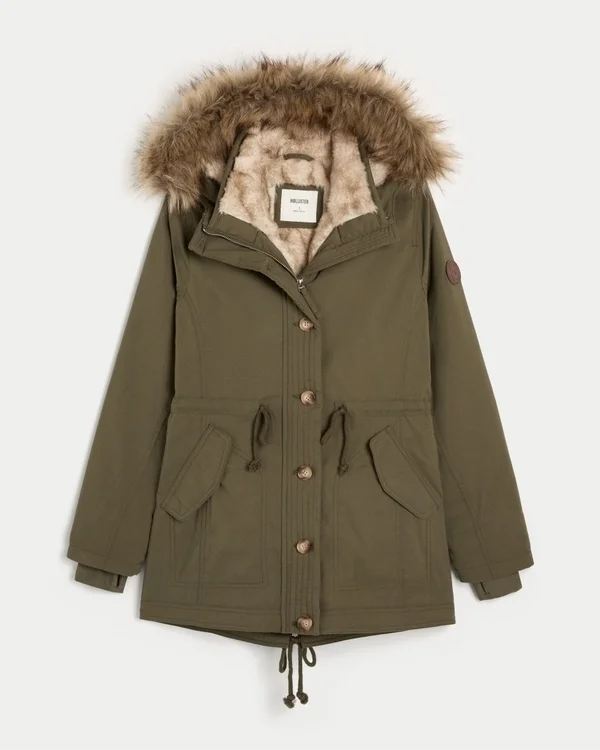 Faux Fur-Lined Parka Faux Fur-Lined Parka