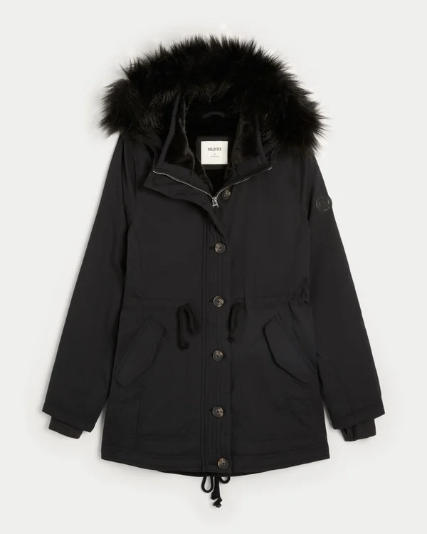 Faux Fur-Lined Parka Faux Fur-Lined Parka