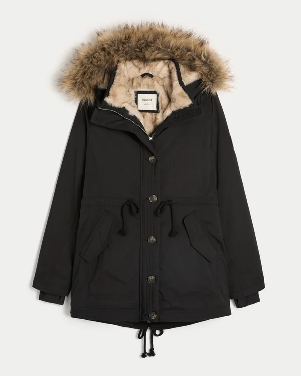 Faux Fur-Lined Parka Faux Fur-Lined Parka