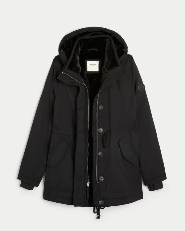 Faux Fur-Lined Parka Faux Fur-Lined Parka