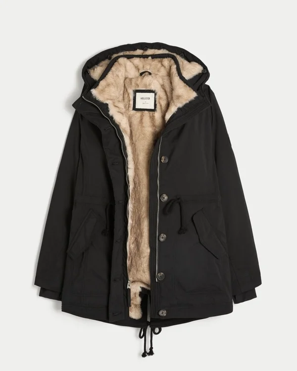 Faux Fur-Lined Parka Faux Fur-Lined Parka