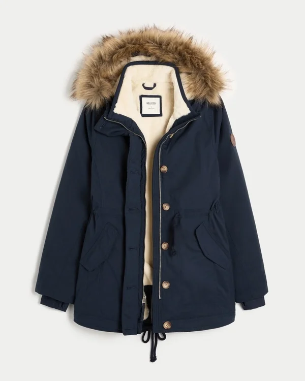 Faux Fur-Lined Parka Faux Fur-Lined Parka
