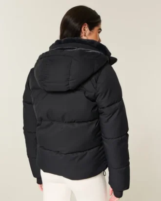 Faux Fur-Lined Puffer Jacket