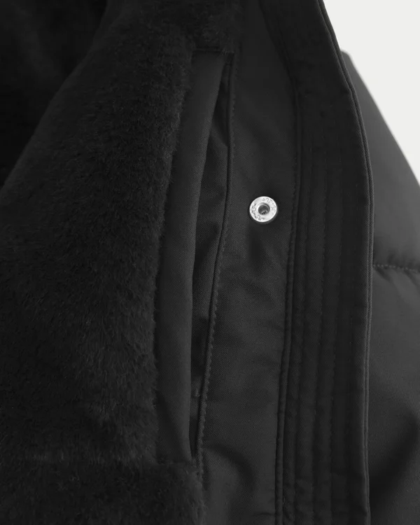 Faux Fur-Lined Puffer Jacket Faux Fur-Lined Puffer Jacket