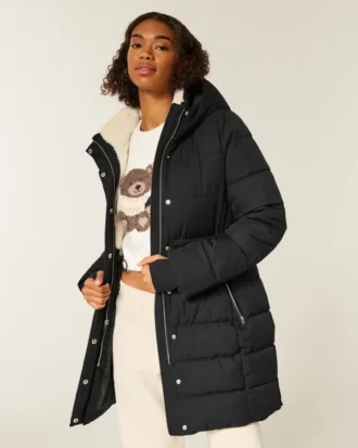 Faux Fur-Lined Puffer Parka