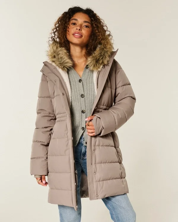 Faux Fur-Lined Puffer Parka Faux Fur-Lined Puffer Parka