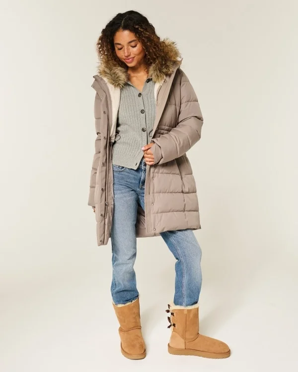 Faux Fur-Lined Puffer Parka Faux Fur-Lined Puffer Parka
