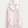 Faux Fur-Lined Zip-Up Hoodie Faux Fur-Lined Zip-Up Hoodie