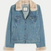 Faux Fur Trim Denim Jacket Faux Fur Trim Denim Jacket