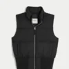 Faux Fur Trim Hooded Y2K Vest Faux Fur Trim Hooded Y2K Vest
