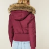 Faux Fur Trim Puffer Bomber Jacket Faux Fur Trim Puffer Bomber Jacket