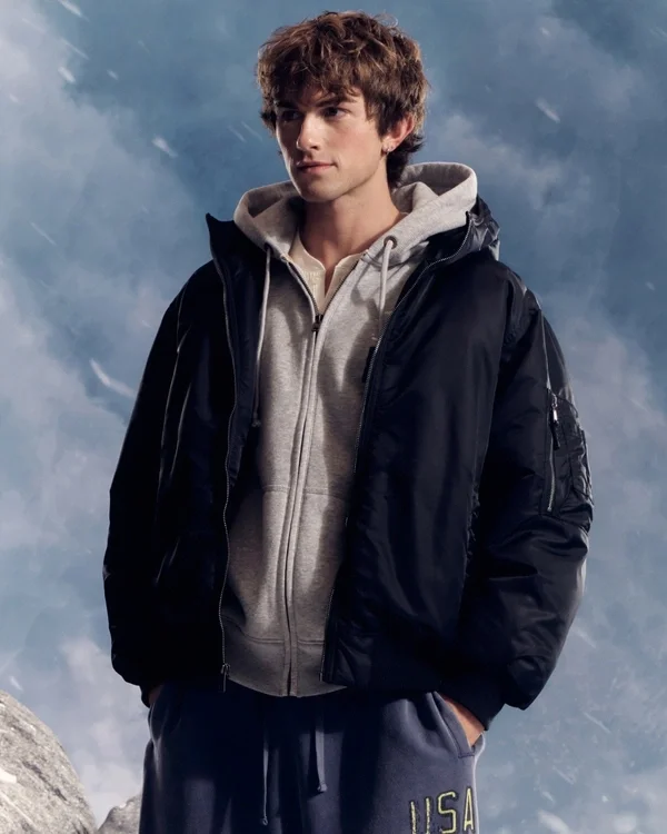 Faux Fur Trim Zip-Up Bomber Jacket Faux Fur Trim Zip-Up Bomber Jacket