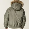 Faux Fur Trim Zip-Up Bomber Jacket Faux Fur Trim Zip-Up Bomber Jacket