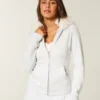 Faux Fur Trim Zip-Up Hoodie Faux Fur Trim Zip-Up Hoodie