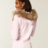 Faux Fur Trim Zip-Up Hoodie Faux Fur Trim Zip-Up Hoodie