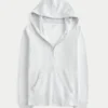 Faux Fur Trim Zip-Up Hoodie Faux Fur Trim Zip-Up Hoodie
