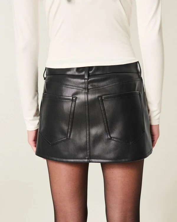 Faux Leather Mini Skort Faux Leather Mini Skort
