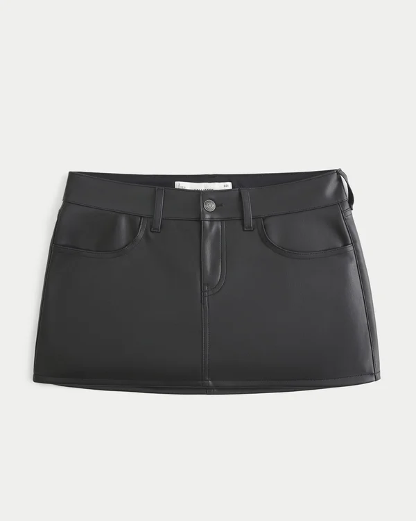 Faux Leather Mini Skort Faux Leather Mini Skort