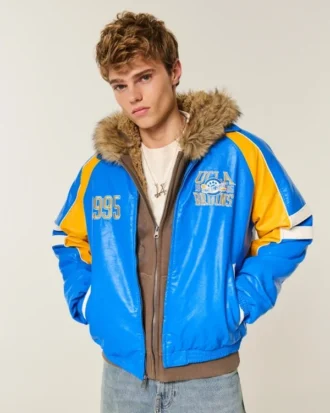 Faux Leather UCLA Bruins Graphic Jacket