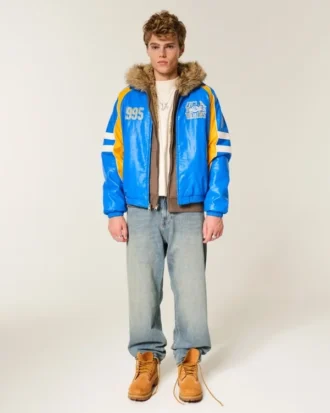 Faux Leather UCLA Bruins Graphic Jacket