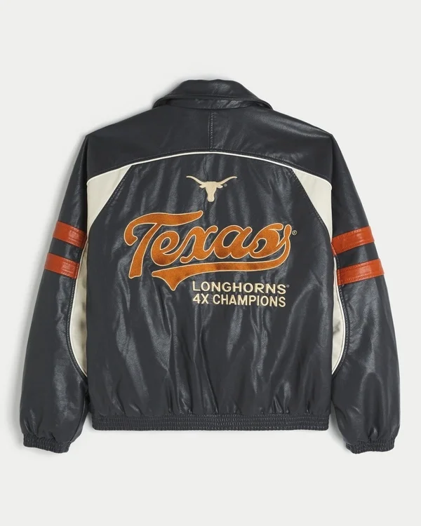 Faux Leather University of Texas at Austin Longhorns Graphic Jacket Faux Leather University of Texas at Austin Longhorns Graphic Jacket