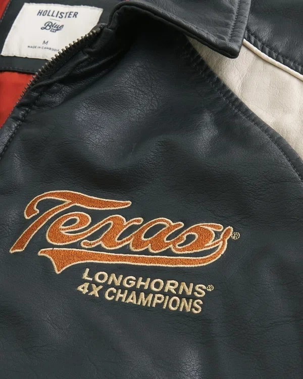 Faux Leather University of Texas at Austin Longhorns Graphic Jacket Faux Leather University of Texas at Austin Longhorns Graphic Jacket