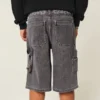 Flame Graphic Super Baggy Denim Painter Shorts