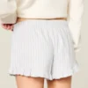 Flannel Ruffle Shorts