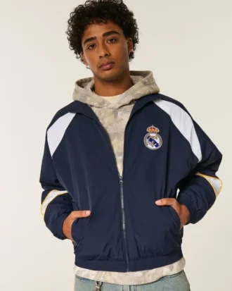 Fleece-Lined Real Madrid CF Graphic Track Jacket