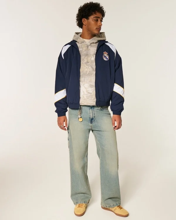 Fleece-Lined Real Madrid CF Graphic Track Jacket Fleece-Lined Real Madrid CF Graphic Track Jacket