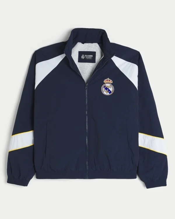 Fleece-Lined Real Madrid CF Graphic Track Jacket Fleece-Lined Real Madrid CF Graphic Track Jacket