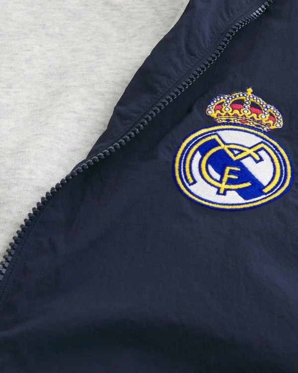 Fleece-Lined Real Madrid CF Graphic Track Jacket Fleece-Lined Real Madrid CF Graphic Track Jacket