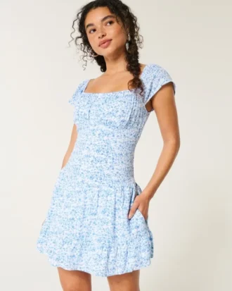 Flutter Sleeve Skort Dress