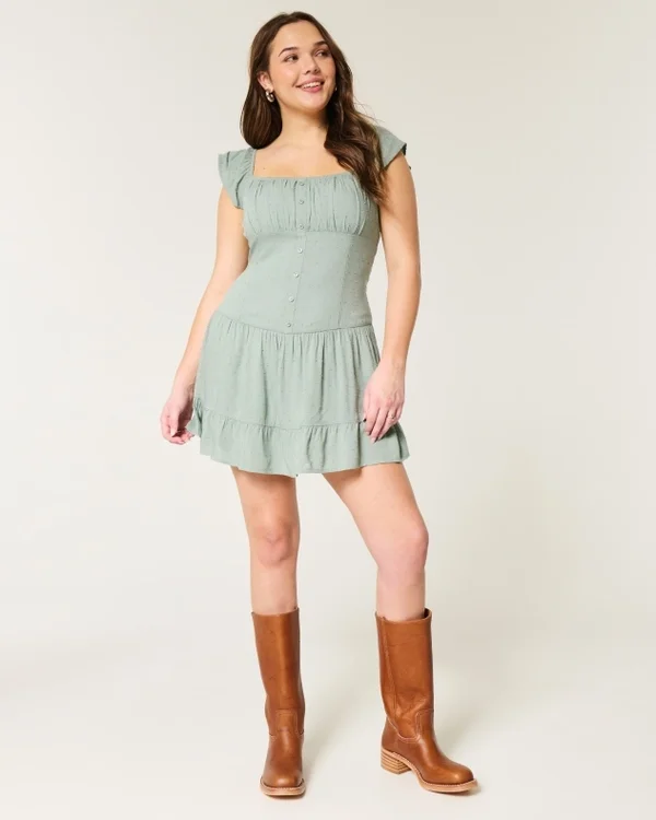 Flutter Sleeve Skort Dress Flutter Sleeve Skort Dress