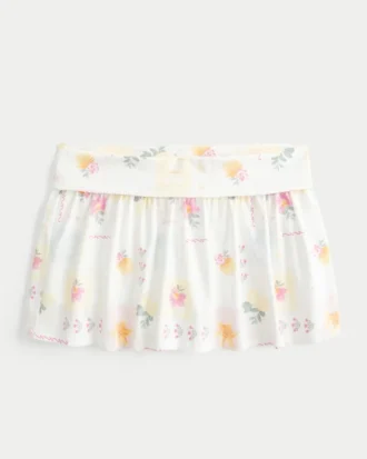 Foldover Knit Mini Skort