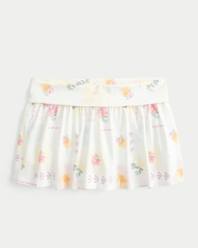 Foldover Knit Mini Skort