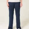 Foldover Waist Knit Flare Pants