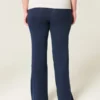 Foldover Waist Knit Flare Pants