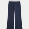Foldover Waist Knit Flare Pants