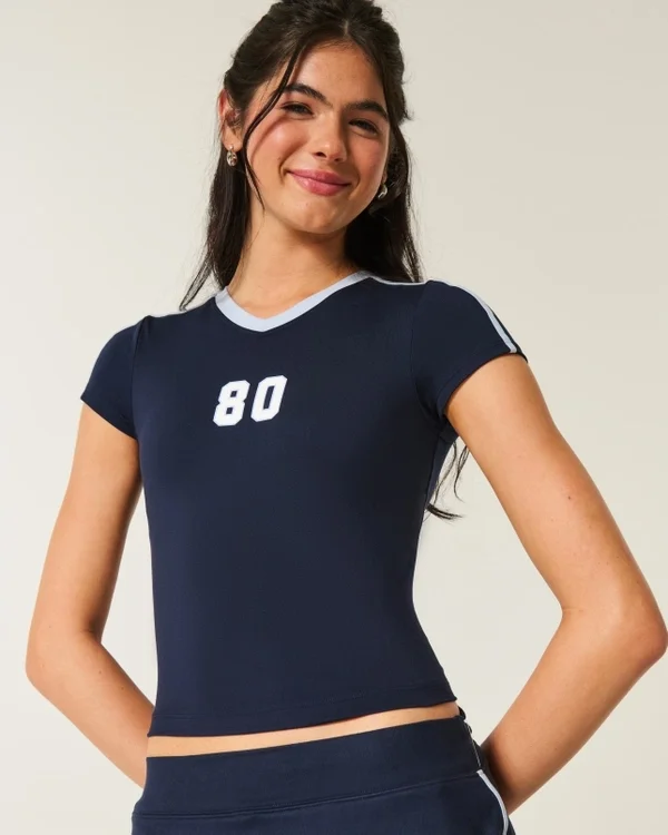 Gilly Hicks Active Graphic Baby Tee Gilly Hicks Active Graphic Baby Tee