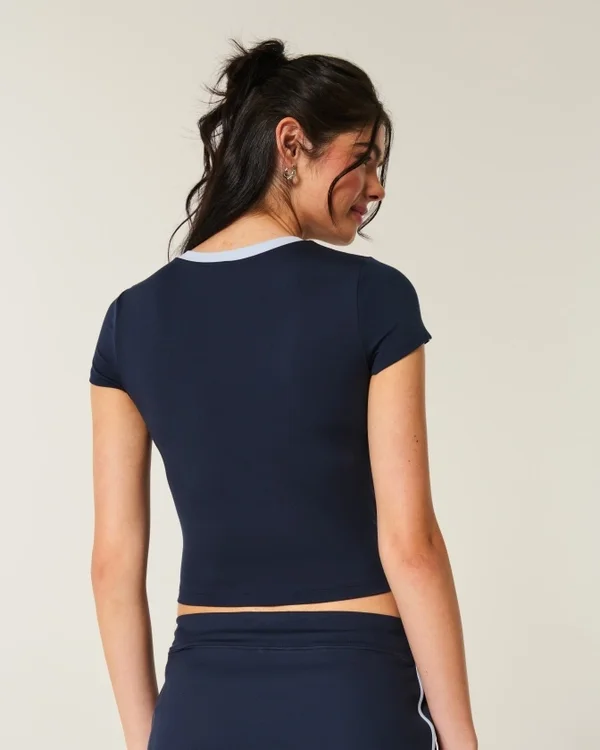 Gilly Hicks Active Graphic Baby Tee Gilly Hicks Active Graphic Baby Tee