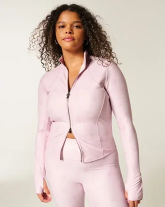 Gilly Hicks Active Recharge Bow Double Zip Jacket