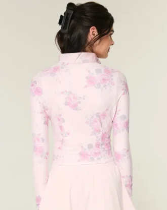 Gilly Hicks Active Recharge Bow Double Zip Jacket