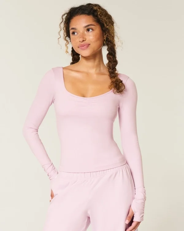 Gilly Hicks Active Recharge Cinch Sweetheart Top Gilly Hicks Active Recharge Cinch Sweetheart Top