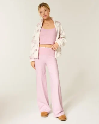 Gilly Hicks Active Recharge Foldover Wide-Leg Pants