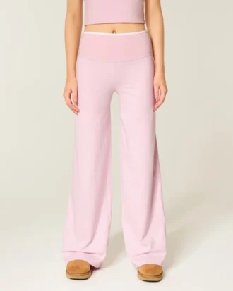 Gilly Hicks Active Recharge Foldover Wide-Leg Pants