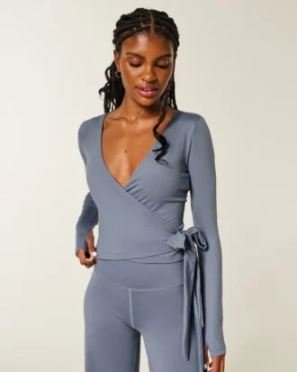 Gilly Hicks Active Recharge Long-Sleeve Wrap Top Gilly Hicks Active Recharge Long-Sleeve Wrap Top