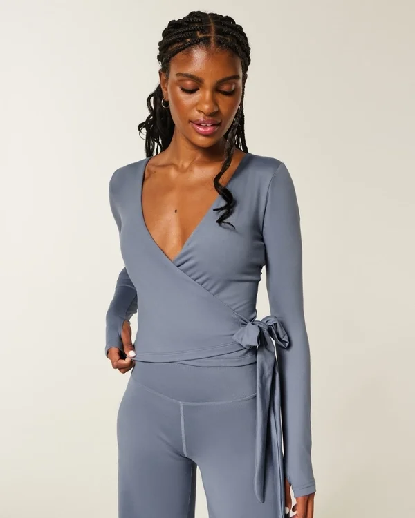 Gilly Hicks Active Recharge Long-Sleeve Wrap Top Gilly Hicks Active Recharge Long-Sleeve Wrap Top