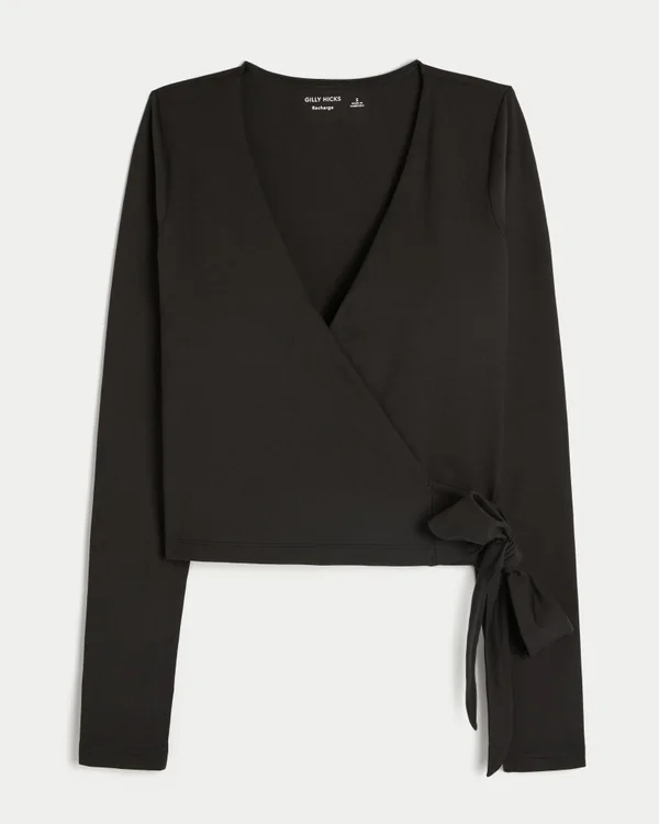 Gilly Hicks Active Recharge Long-Sleeve Wrap Top Gilly Hicks Active Recharge Long-Sleeve Wrap Top